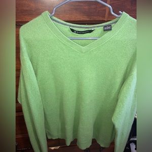 100% green cashmere sweater, men’s L